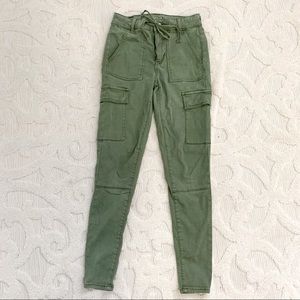 American Eagle Skinny Jeans - olive cargo stretch